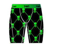 Black Green Skull Black Underwear