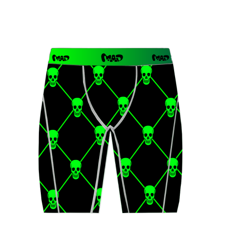 Black Green Skull Black Underwear