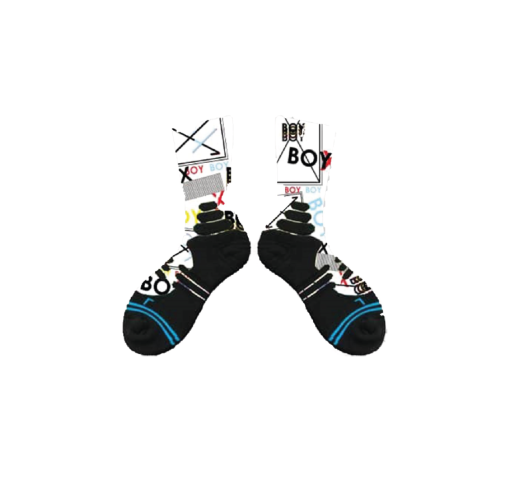 Multi White Black Socks