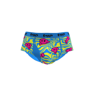 MEALLDAY Melt Brief Solar blue yellow pink smileys streetwear underwear