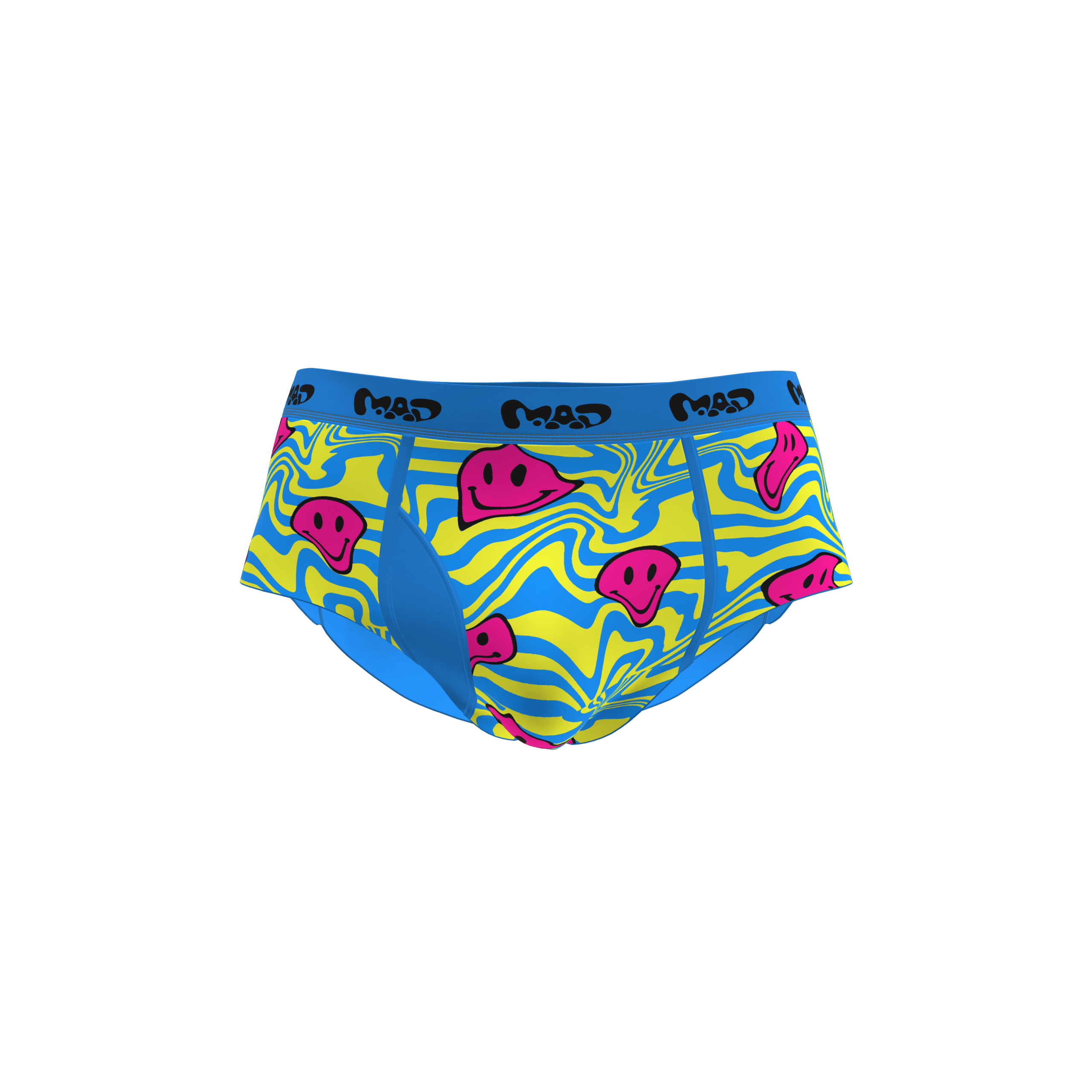MEALLDAY Melt Brief Solar blue yellow pink smileys streetwear underwear