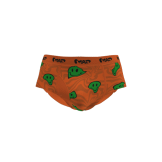 MEALLDAY Melt Brief Ember orange green smileys streetwear underwear