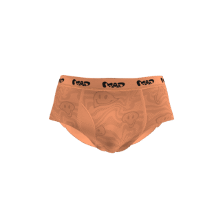 MEALLDAY Melt Brief Nude peach tonal smiley swirl streetwear underwear