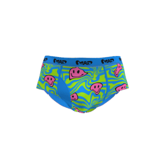 MEALLDAY Melt Brief Toxic blue neon green pink smileys streetwear underwear