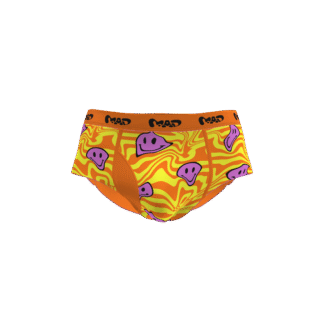 MEALLDAY Melt Brief Sunset yellow orange purple smileys streetwear underwear