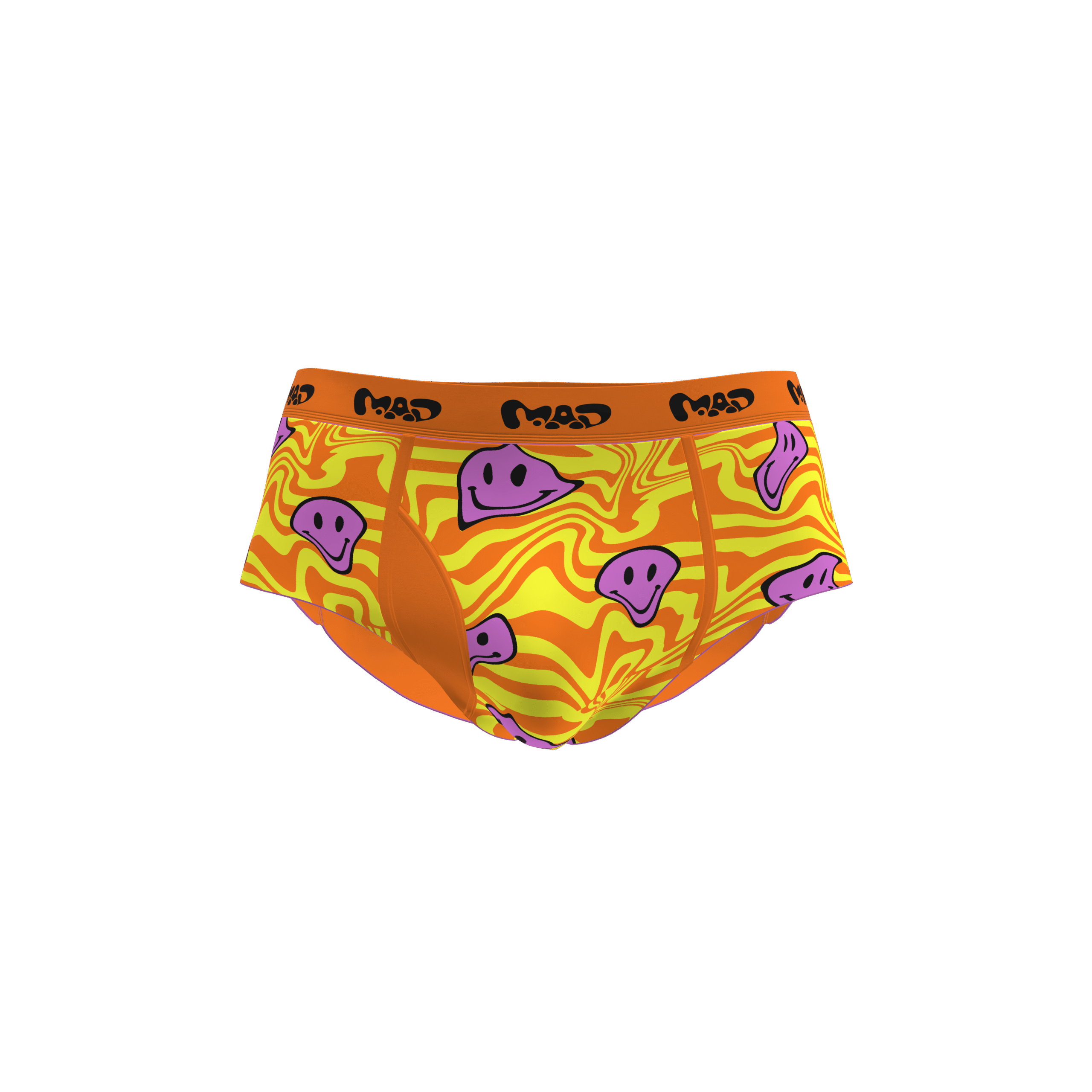 MEALLDAY Melt Brief Sunset yellow orange purple smileys streetwear underwear