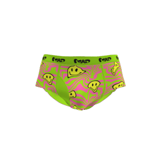 MEALLDAY Melt Brief Slime neon green pink yellow smileys streetwear underwear