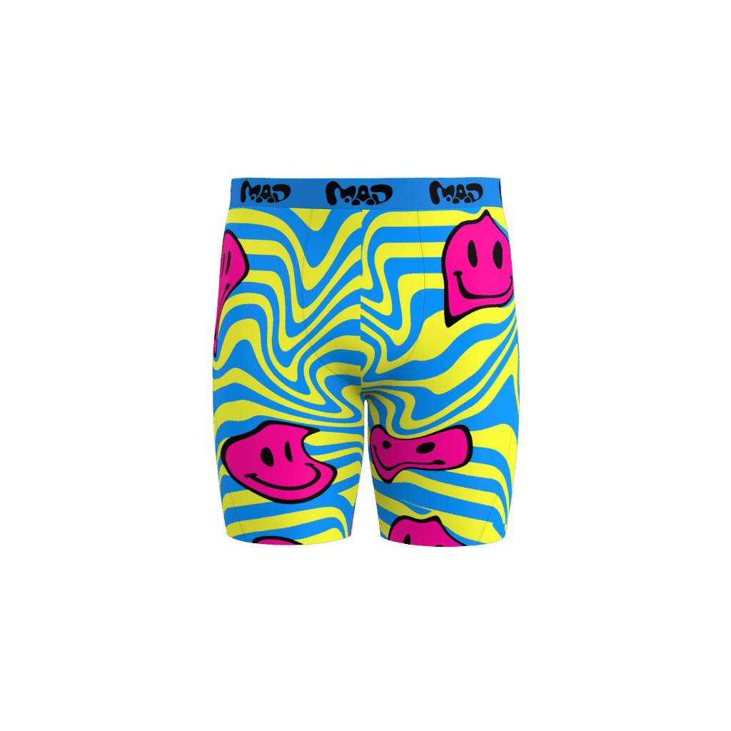 MEALLDAY Melt Boxer Brief Solar blue yellow pink smileys streetwear underwear