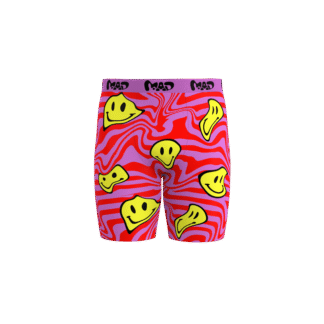 MEALLDAY Melt Boxer Brief Warp purple red yellow smileys streetwear underwear