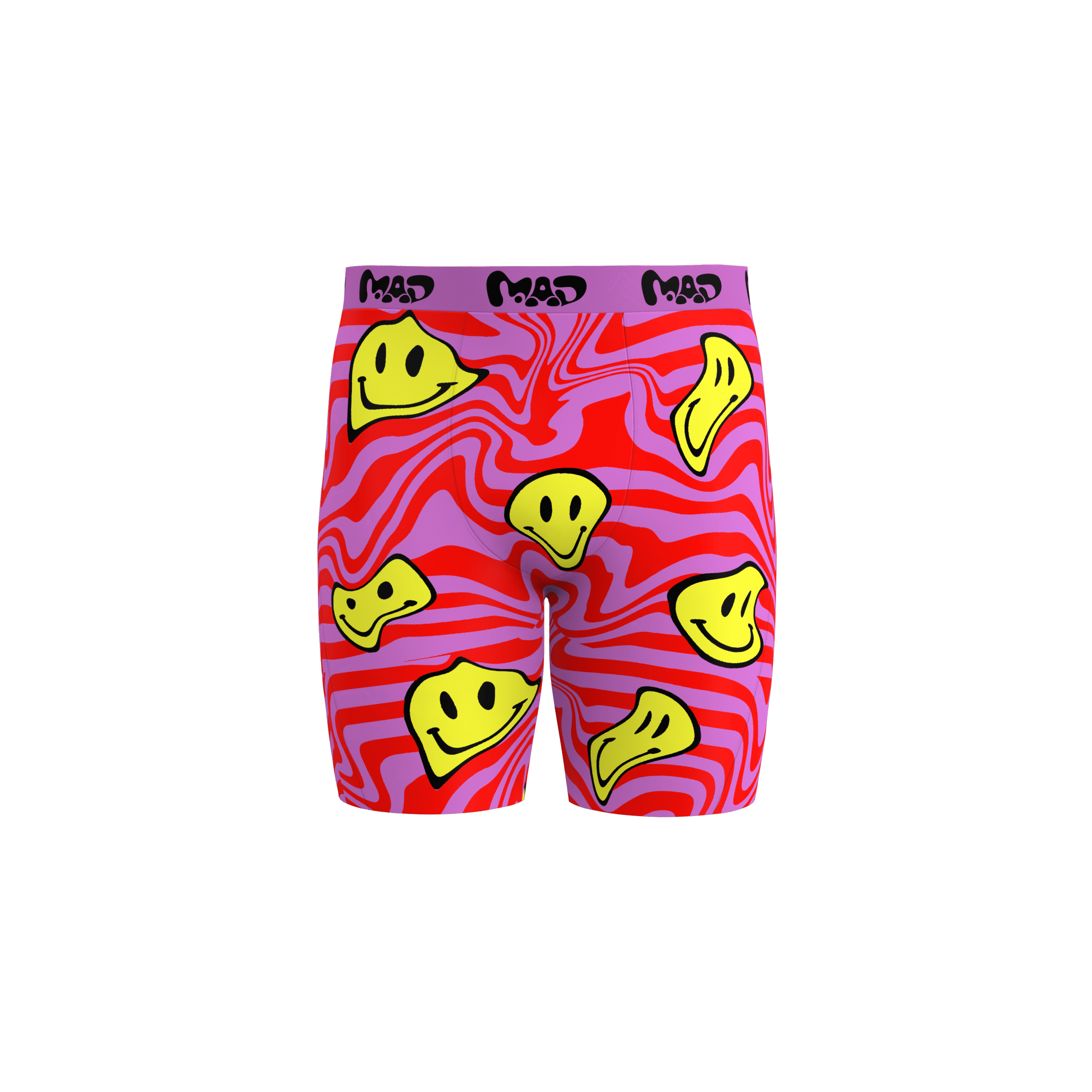 MEALLDAY Melt Boxer Brief Warp purple red yellow smileys streetwear underwear