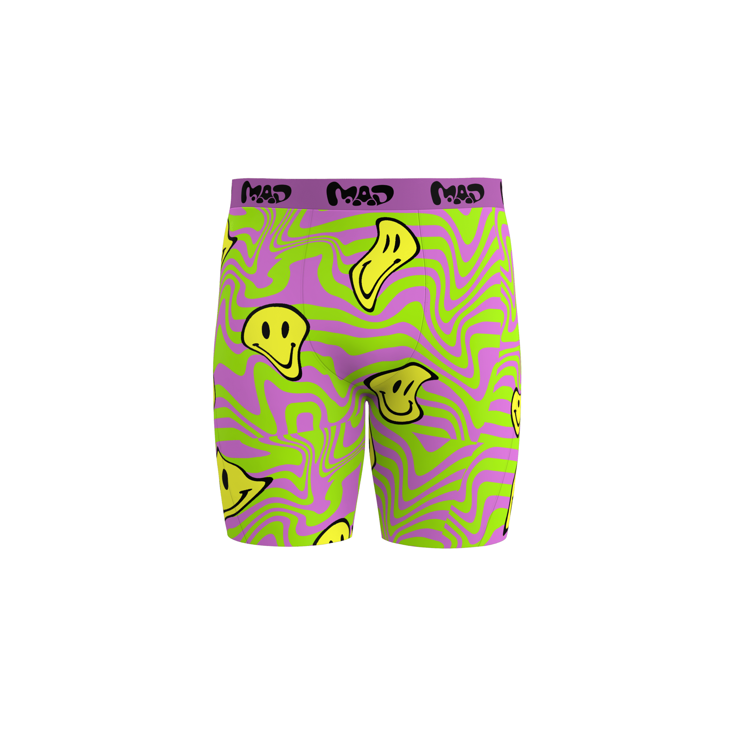 MEALLDAY Melt Boxer Brief Venom purple neon green yellow smileys streetwear underwear