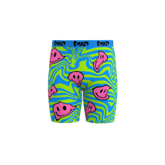 MEALLDAY Melt Boxer Brief Toxic blue neon green pink smileys streetwear underwear