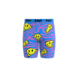MEALLDAY Melt Boxer Brief Mirage blue pink yellow smileys streetwear underwear