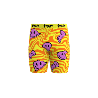 MEALLDAY Melt Boxer Brief Sunset yellow orange purple smileys streetwear underwear