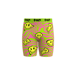 MEALLDAY Melt Boxer Brief Slime neon green pink yellow smileys streetwear underwear