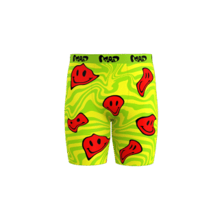 MEALLDAY Melt Boxer Brief Hazard neon yellow green red smileys streetwear underwear