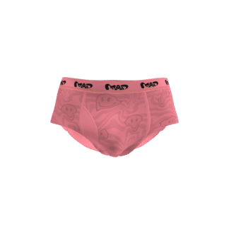 MEALLDAY Melt Brief Blush pink tonal smiley swirl streetwear underwear