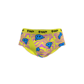 MEALLDAY Melt Brief Glitch yellow purple blue smileys streetwear underwear