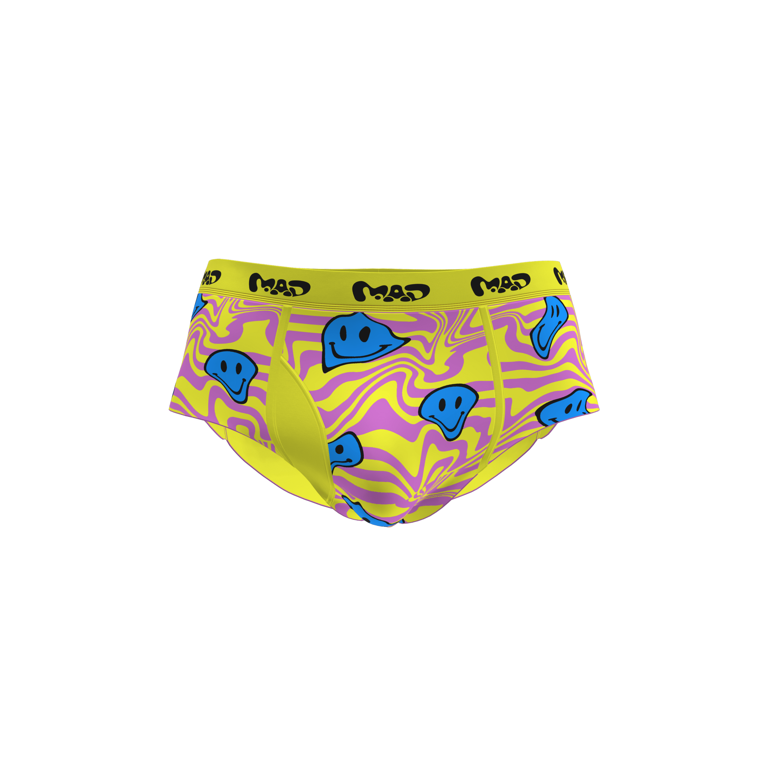 MEALLDAY Melt Brief Glitch yellow purple blue smileys streetwear underwear