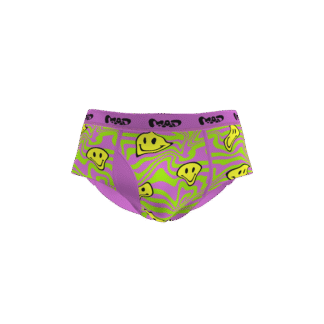 MEALLDAY Melt Brief Venom purple neon green yellow smileys streetwear underwear