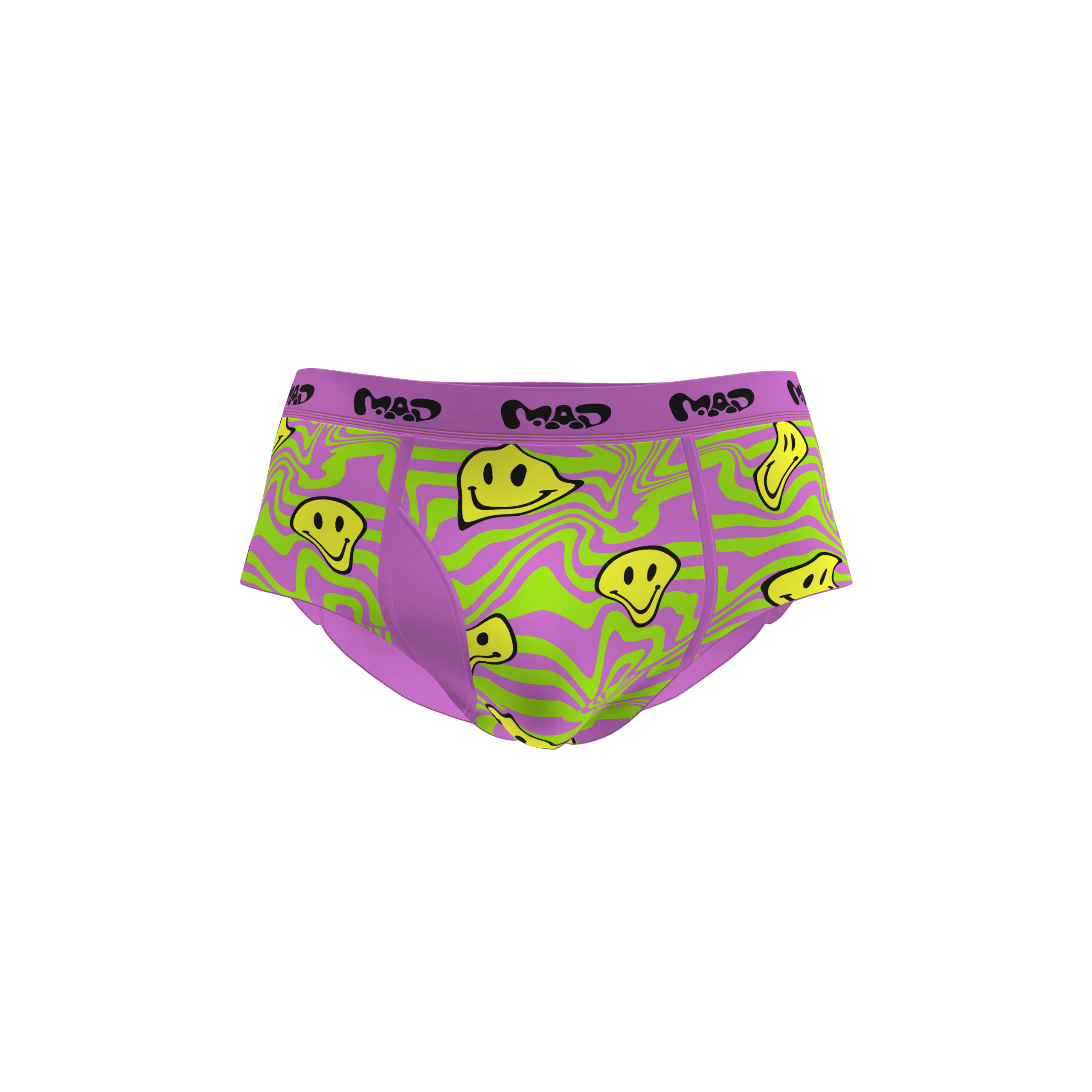MEALLDAY Melt Brief Venom purple neon green yellow smileys streetwear underwear