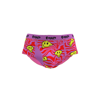 MEALLDAY Melt Brief Warp purple red yellow smileys streetwear underwear