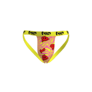 MEALLDAY Melt Jockstrap Hazard neon yellow green red smileys streetwear underwear