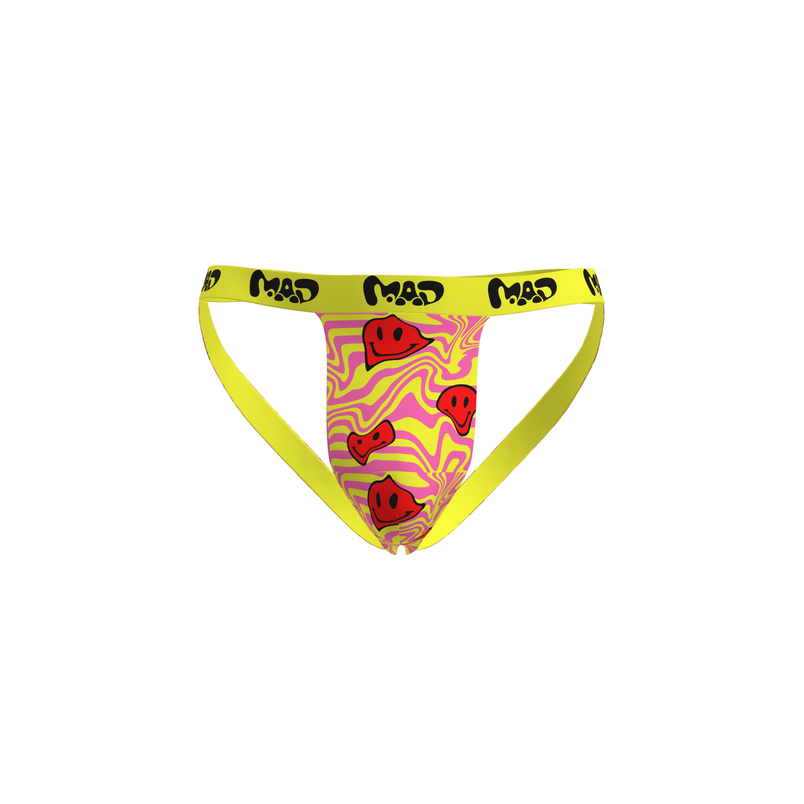 MEALLDAY Melt Jockstrap Hazard neon yellow green red smileys streetwear underwear