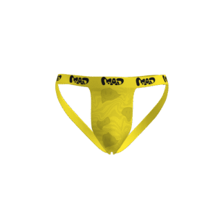 MEALLDAY Melt Jockstrap Ghost yellow tonal smileys streetwear underwear