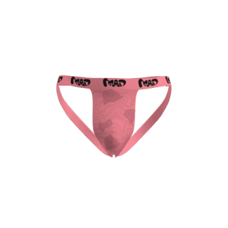 MEALLDAY Melt Jockstrap Blush pink tonal smileys streetwear underwear