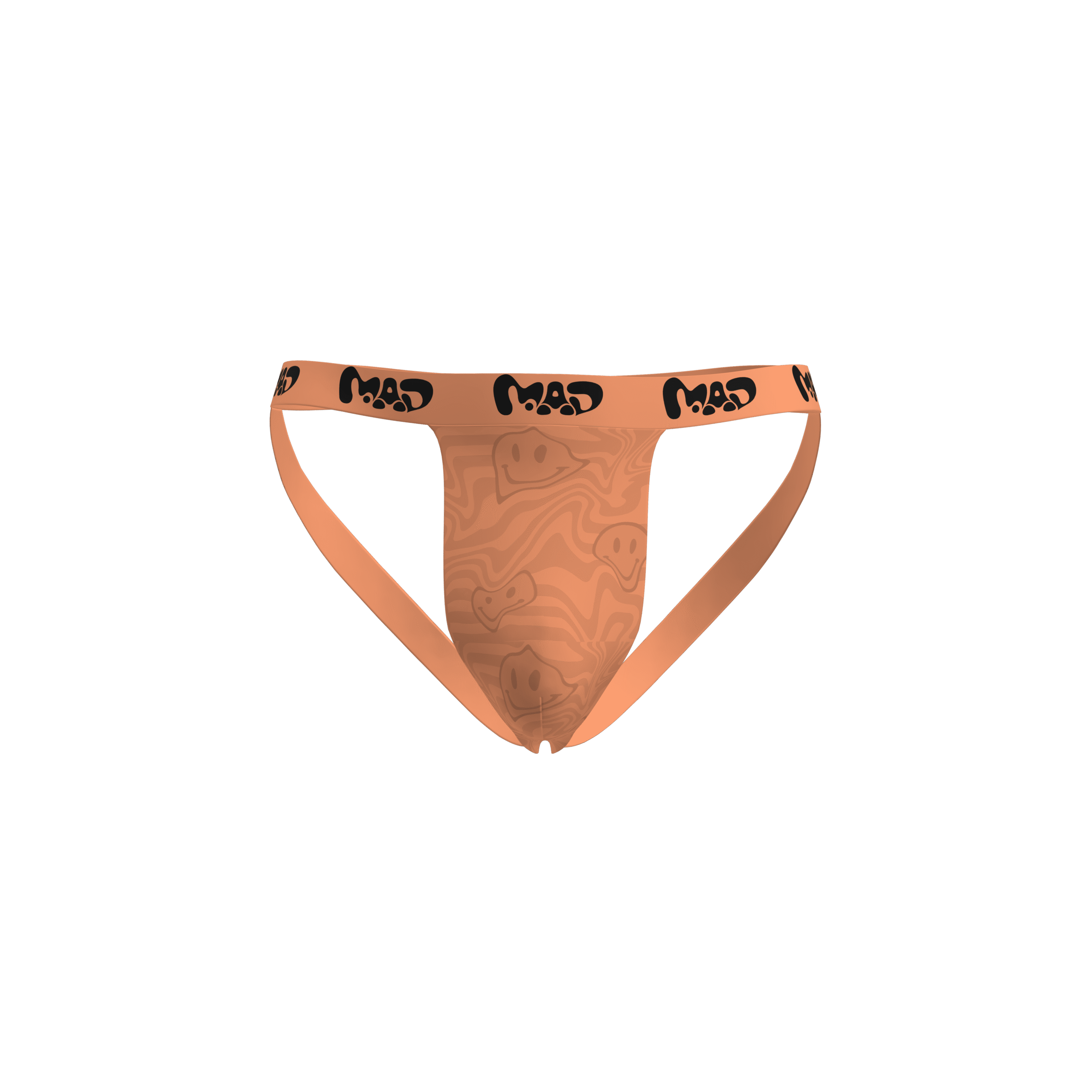MEALLDAY Melt Jockstrap Nude peach tonal smileys streetwear underwear