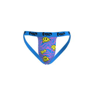 MEALLDAY Melt Jockstap Mirage blue pink yellow smileys streetwear underwear