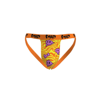 MEALLDAY Melt Jockstrap Sunset yellow orange purple smileys streetwear underwear