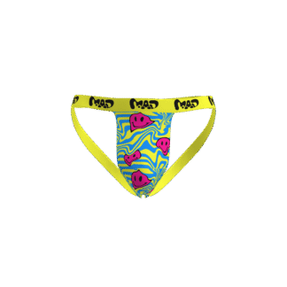 MEALLDAY Melt Jockstrap Static yellow blue pink smileys streetwear underwear