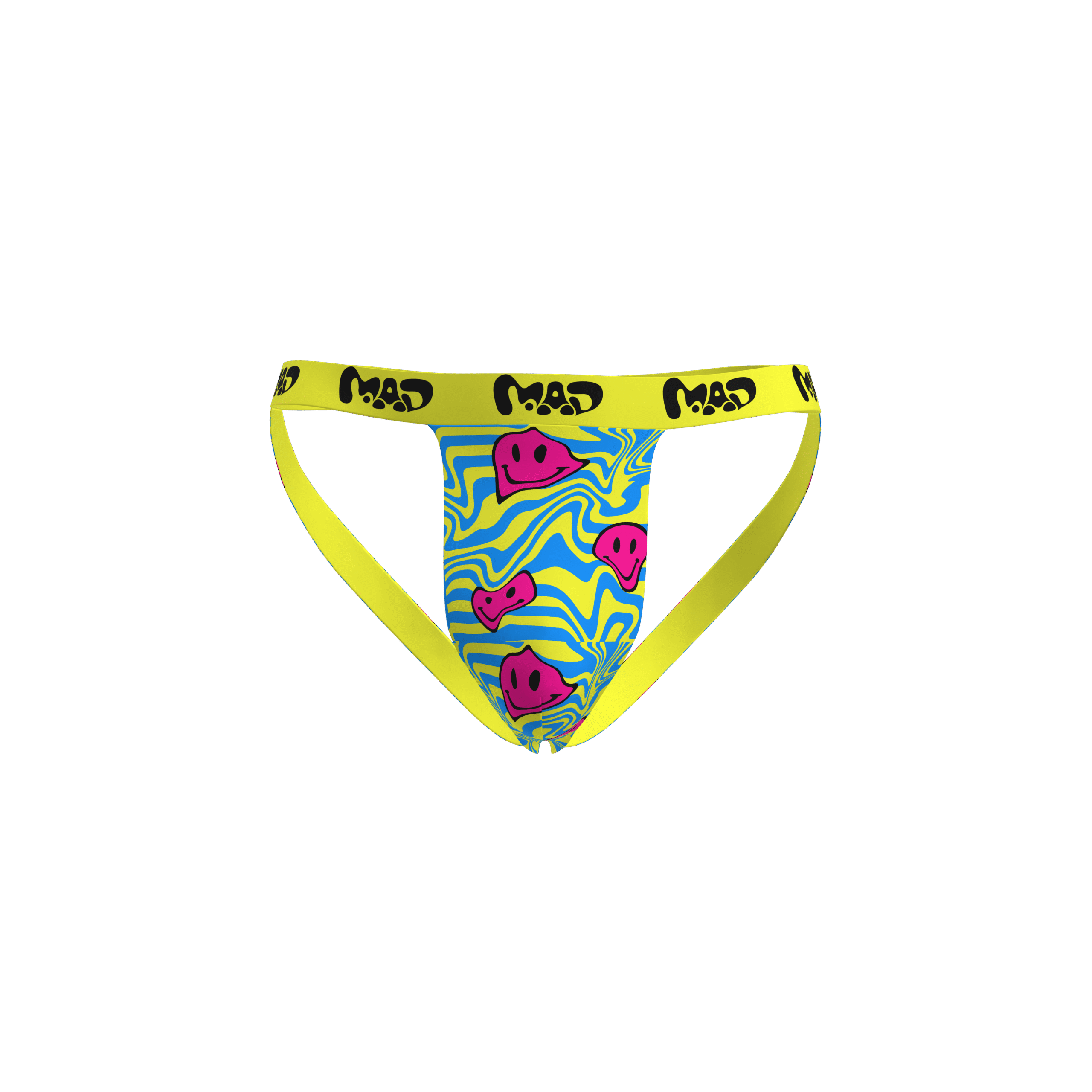 MEALLDAY Melt Jockstrap Static yellow blue pink smileys streetwear underwear