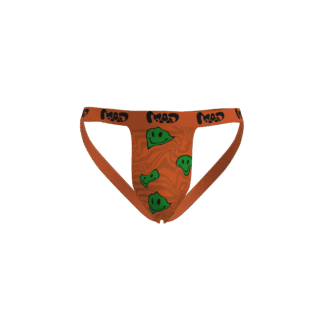 MEALLDAY Melt Jockstrap Ember orange green smileys streetwear underwear