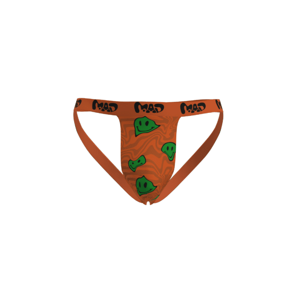 MEALLDAY Melt Jockstrap Ember orange green smileys streetwear underwear